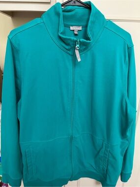 Talbots Teal Lightweight Full-Zip Jacket